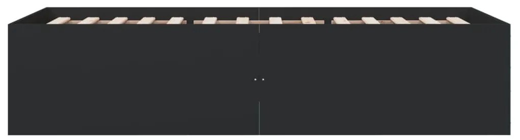 Estrutura de cama 90x200 cm derivados de madeira preto