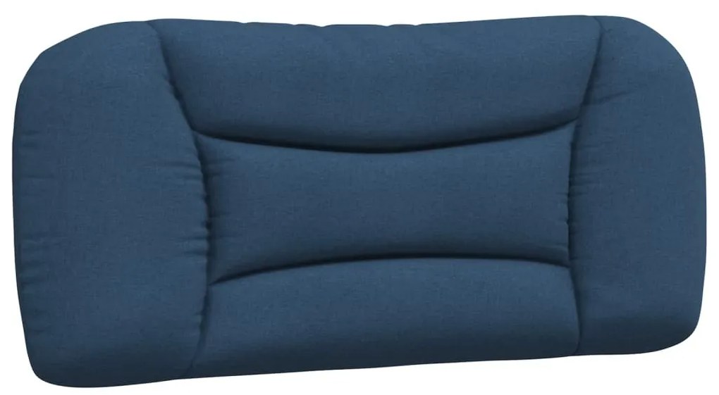 Estrutura de cama com LED sem colchão 90x200 cm tecido azul