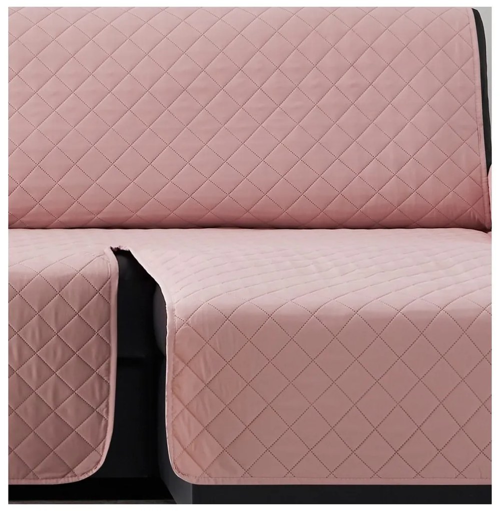 Capa de Sofá Chaise Longue Acolchoada (Cor Pastel)