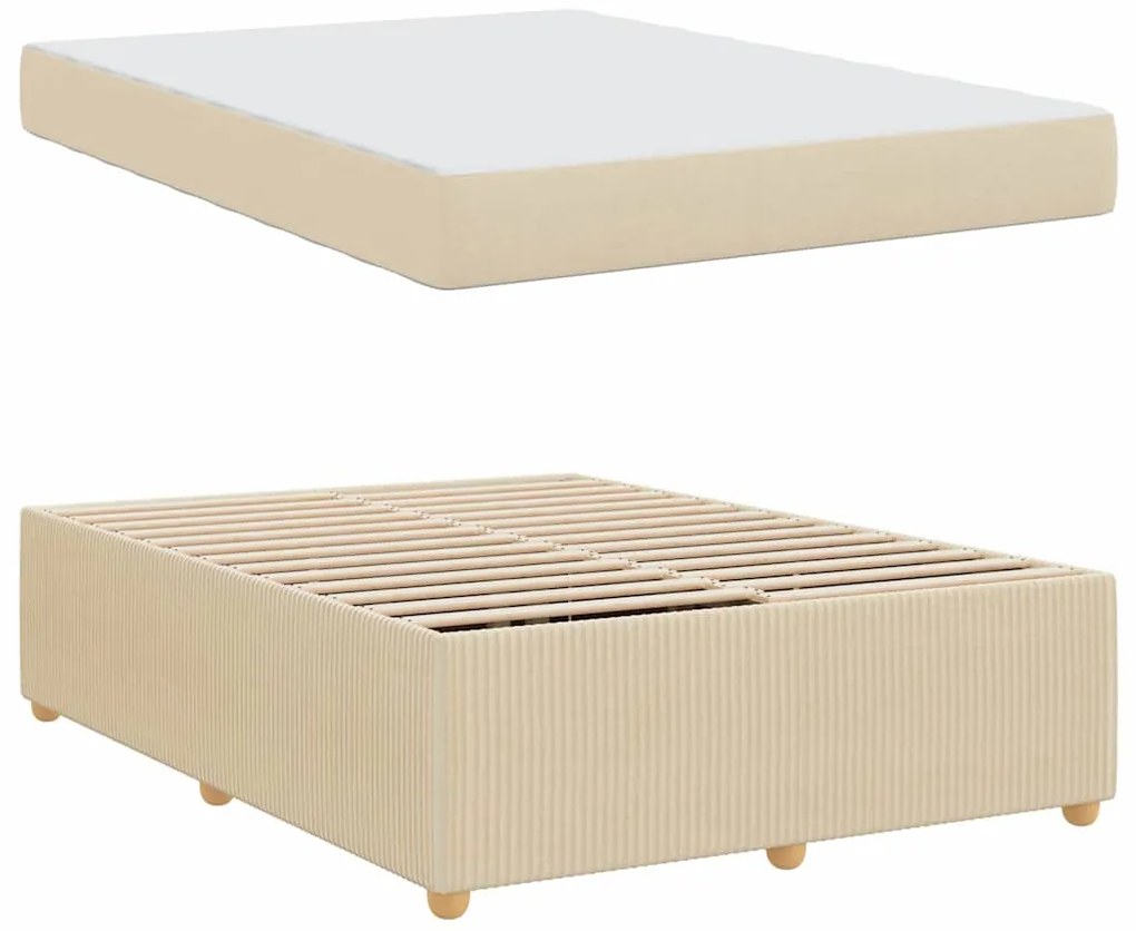 Estrutura da Cama Outros Creme 160 x 200 cm tecido