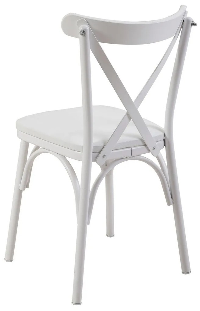 Conjunto de Mesa e Cadeiras Oliver – Branco – Mesa: 120x75x75 cm, Cade