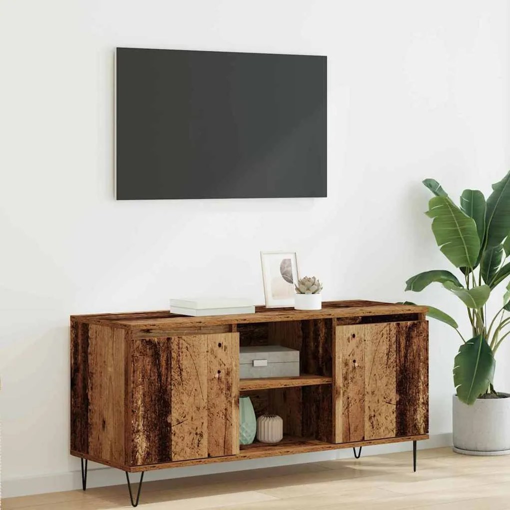 vidaXL Gabinete para TV Madeira Antiga 104 x 35 x 50 cm
