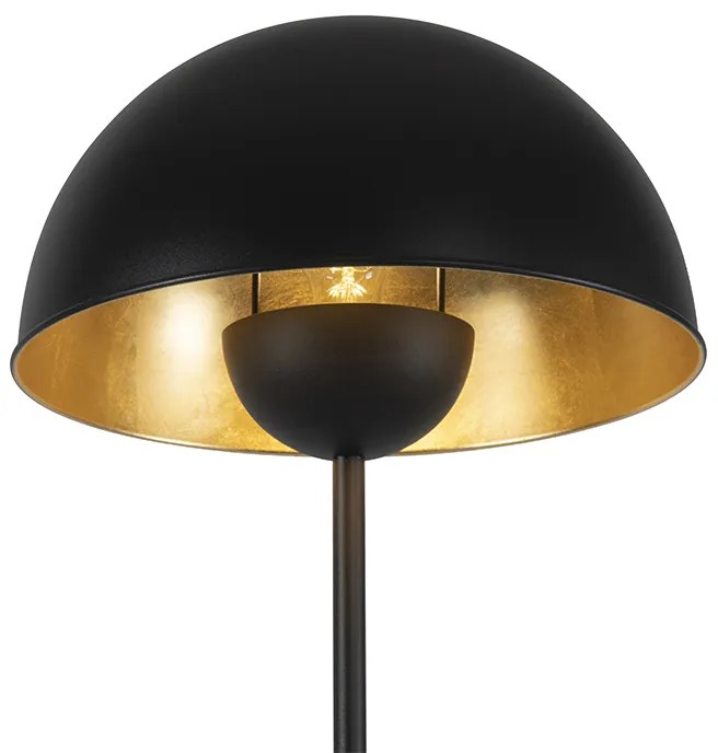 Candeeiro de pé industrial preto com dourado 160 cm - Magnax