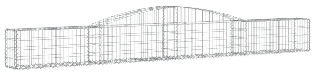 Cestos gabião arqueados 6 pcs 400x30x40/60 cm ferro galvanizado
