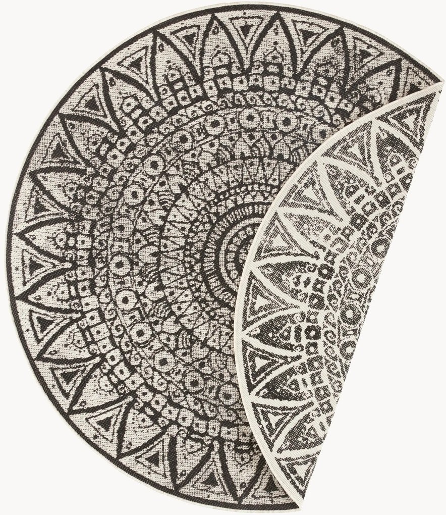 Tapete redondo reversível para interior e exterior Lilja