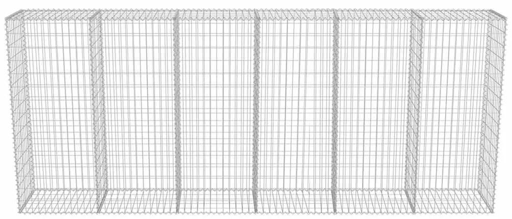 Muro gabião com tampas aço galvanizado 300x50x150 cm