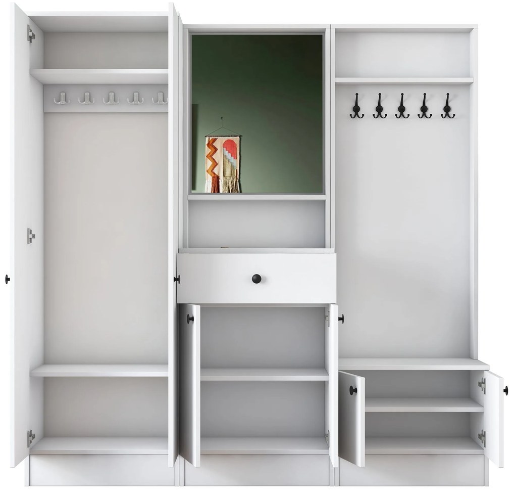 Hall Stand M3 – Branco – 179,4x182,8x37,3 cm