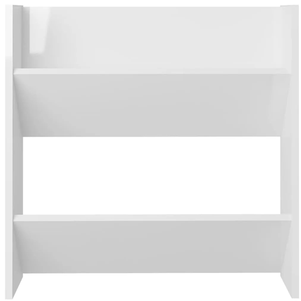 Sapateiras de parede 4pcs derivados de madeira branco brilhante