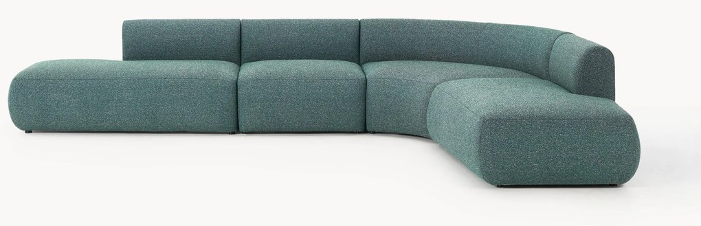 Sofá de canto modular em bouclé Sofia (4 lugares)
