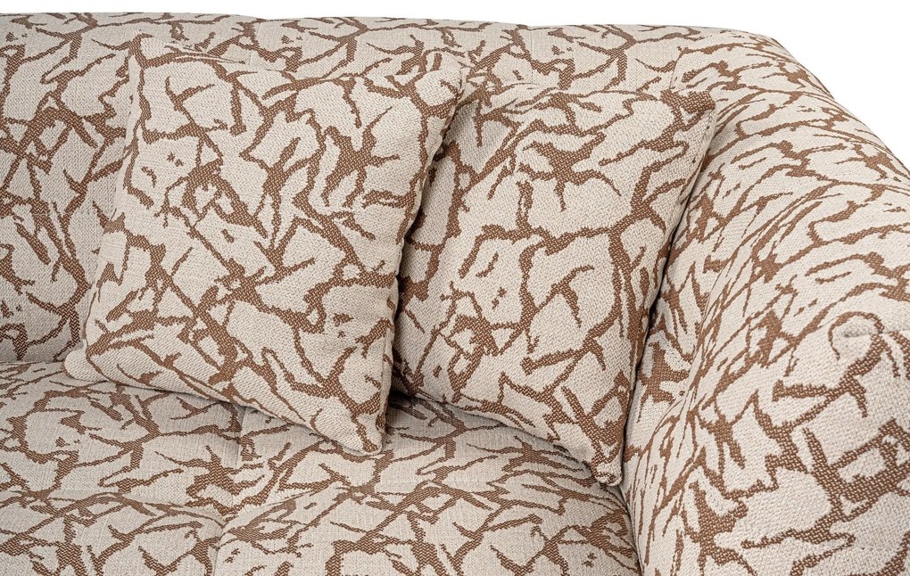 Sofá de 3 Lugares Cady – Castanho Claro – 235x100x72 cm