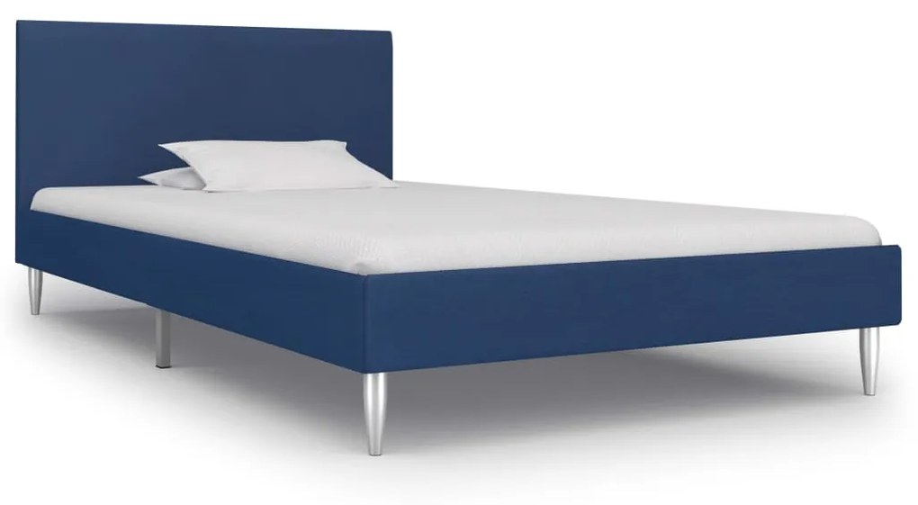 vidaXL Estrutura de cama 90x200 cm tecido azul