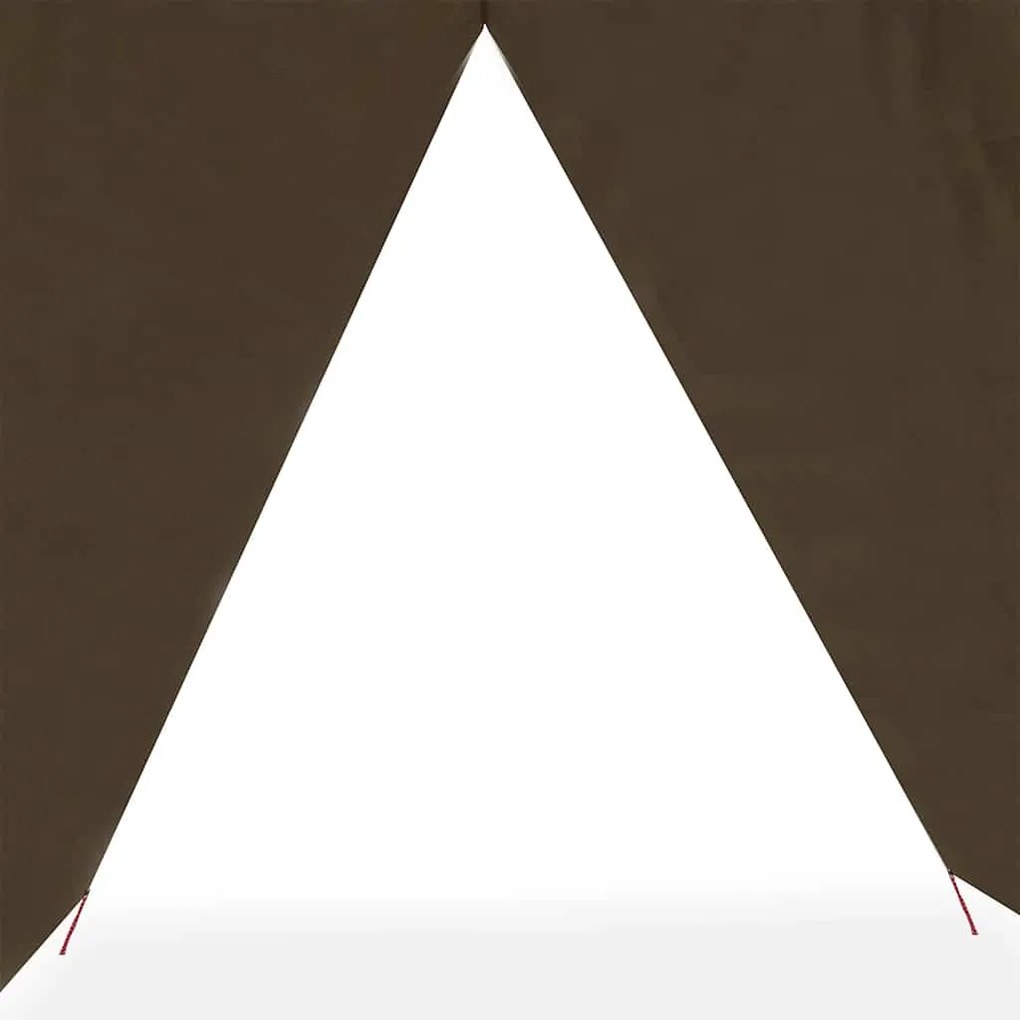Lona de campismo 406x306 cm impermeável castanho
