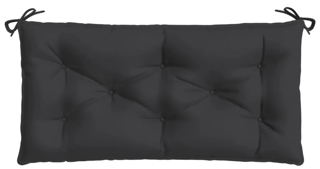 Almofadões banco jardim 2 pcs 100x50x7cm tecido oxford preto