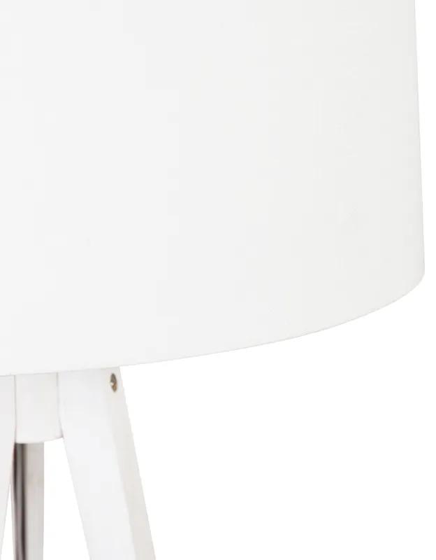 Candeeiro de pé moderno tripé branco abajur branco 50cm - TRIPOD CLASSIC Moderno