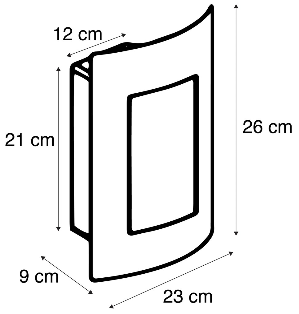 Candeeiro de parede exterior antracite IP44 - Emmerald 1 Moderno