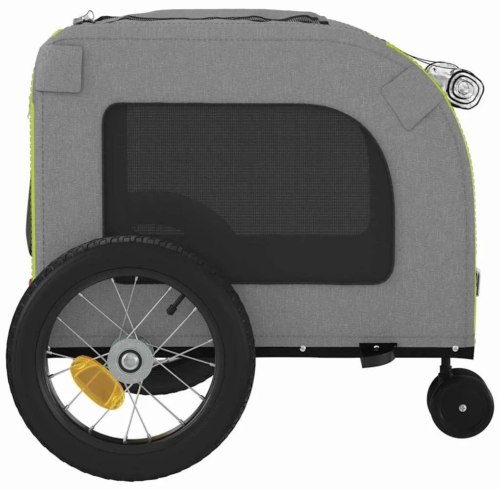 Trajeto para Bicicleta de Animais , Verde e Cinza, feito de Tecido Oxf