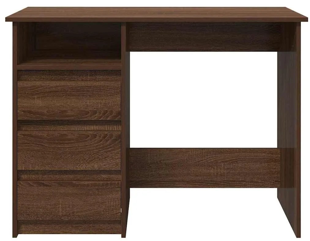 Secretária 102x50x75 cm derivados de madeira carvalho castanho