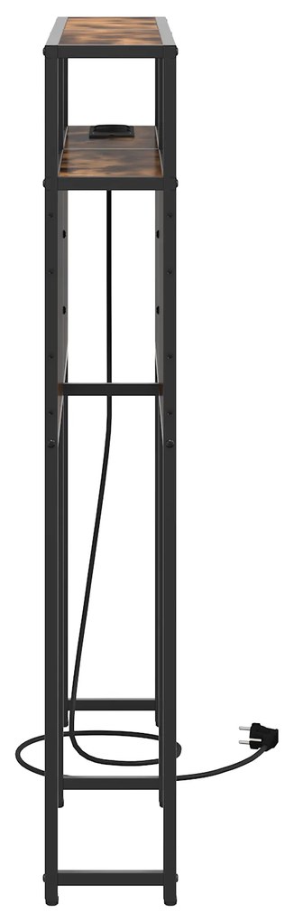 Cabeceira de armazenamento Carvalho fumado 90 cm