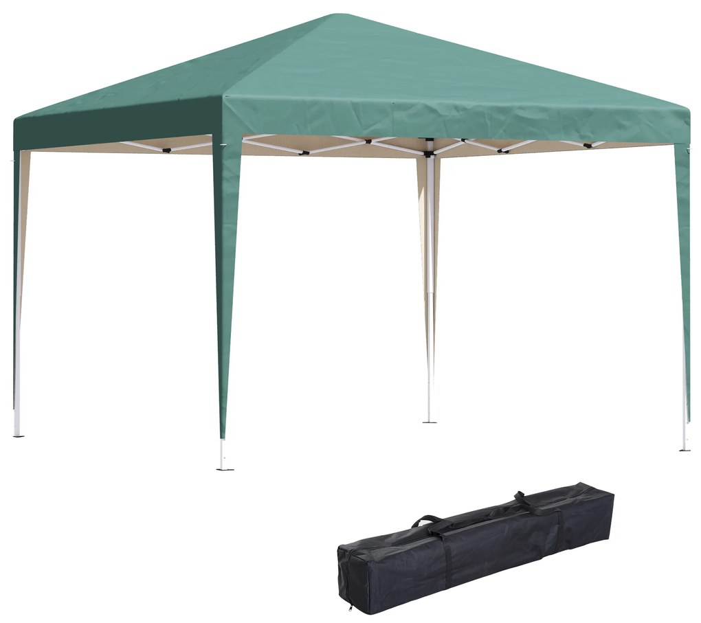 Outsunny Tenda Dobrável 3x3 m Tenda de Jardim com Bolsa de Transporte Altura Ajustável Anti-UV para Terraço Pátio e Exterior Verde | AOSOM Portugal