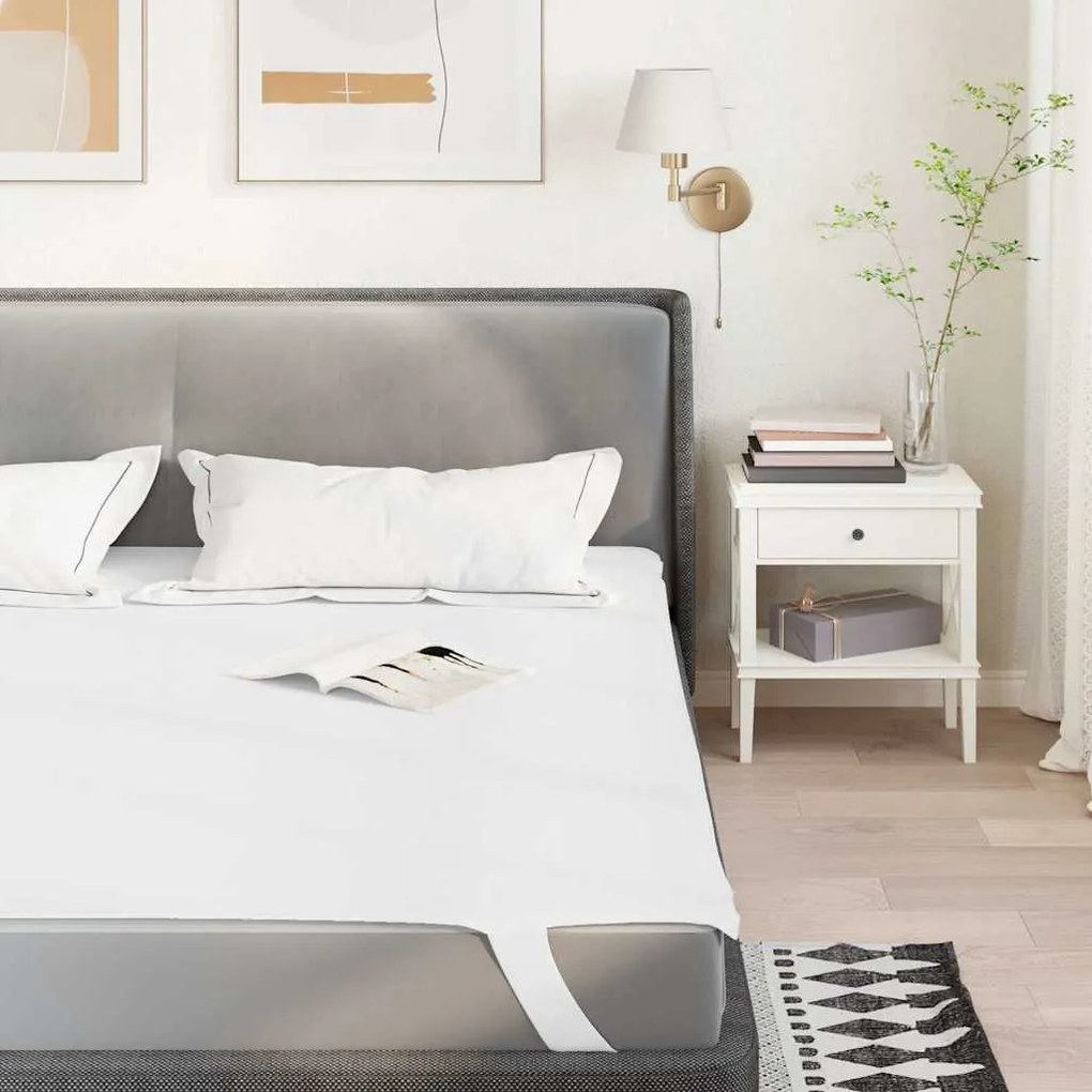 vidaXL Protetor de colchão impermeável 90x190 cm branco