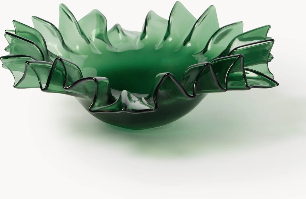 Taça decorativa em vidro artesanal Rumy