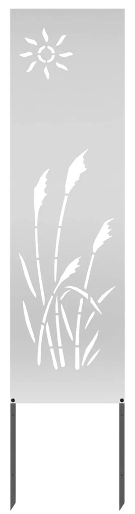 vidaXL Tela de Privacidade para Jardim Fretwork Prateado 32 x 140 cm