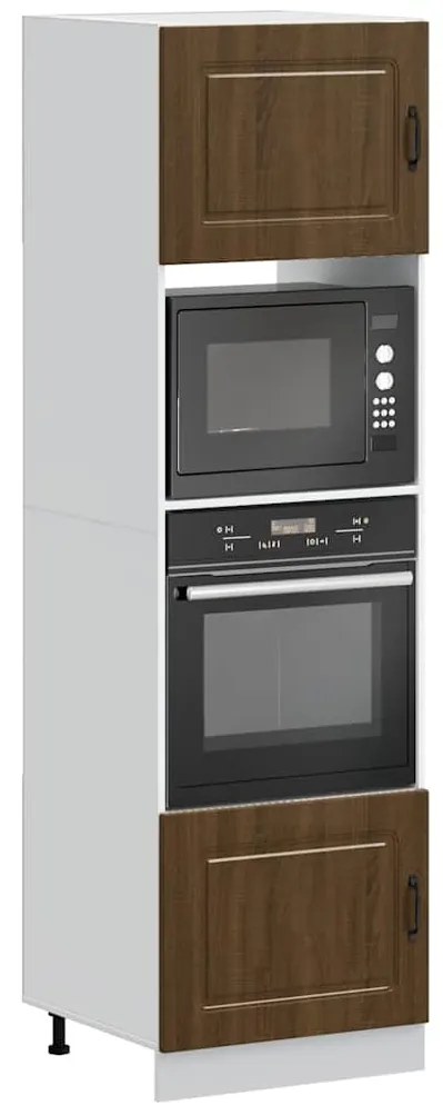 vidaXL Armários forno 2 pcs Lucca derivados madeira carvalho castanho