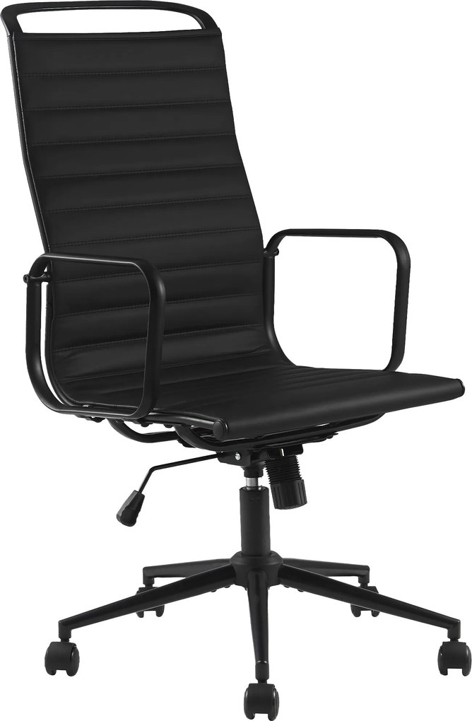 Cadeira de Escritório Couro Sintético Preto