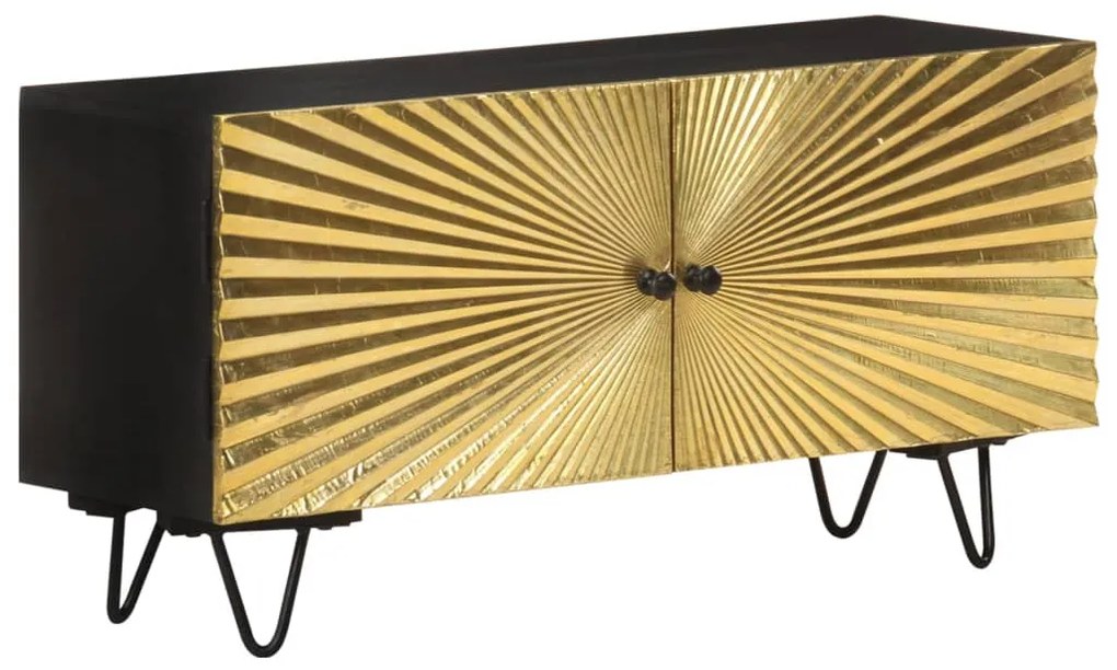 Móvel de TV 90x30x45 cm madeira de mangueira maciça