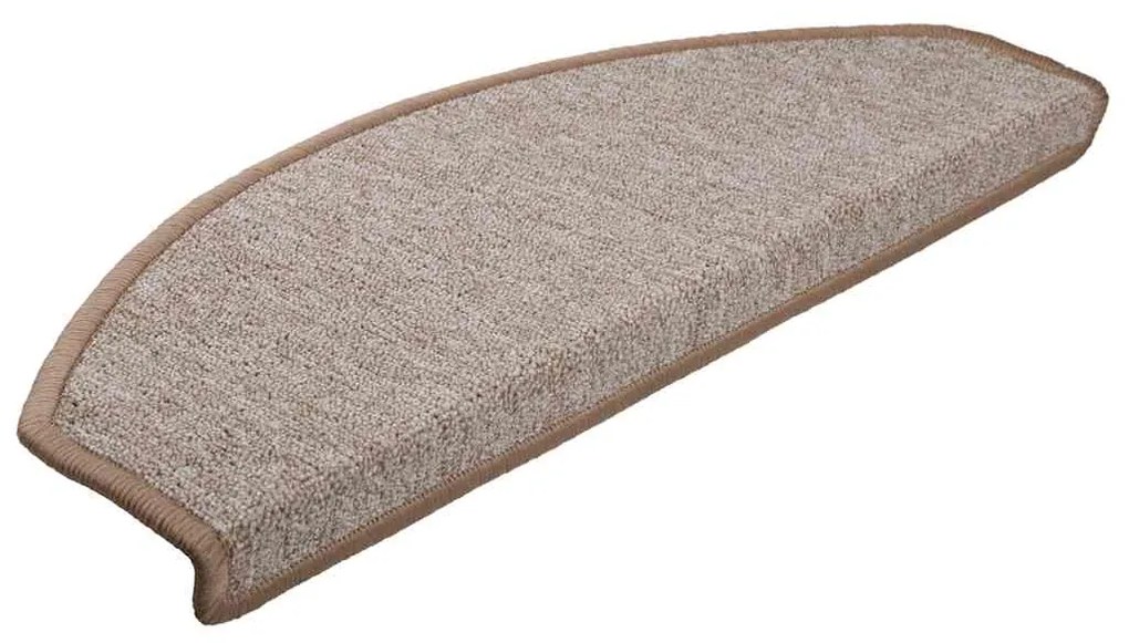 Tapetes de escada 20 pcs 65x24x4 cm castanho-claro