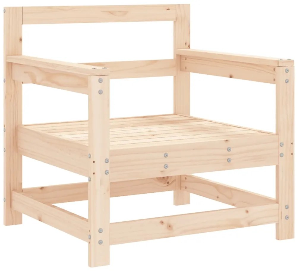 7 pcs conjunto lounge de jardim pinho maciço