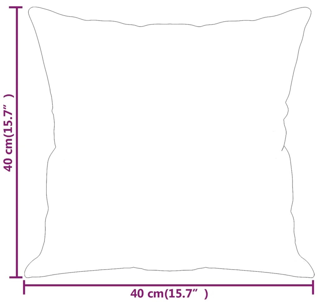 Almofadas decorativas 2 pcs 40x40cm couro artificial cappuccino