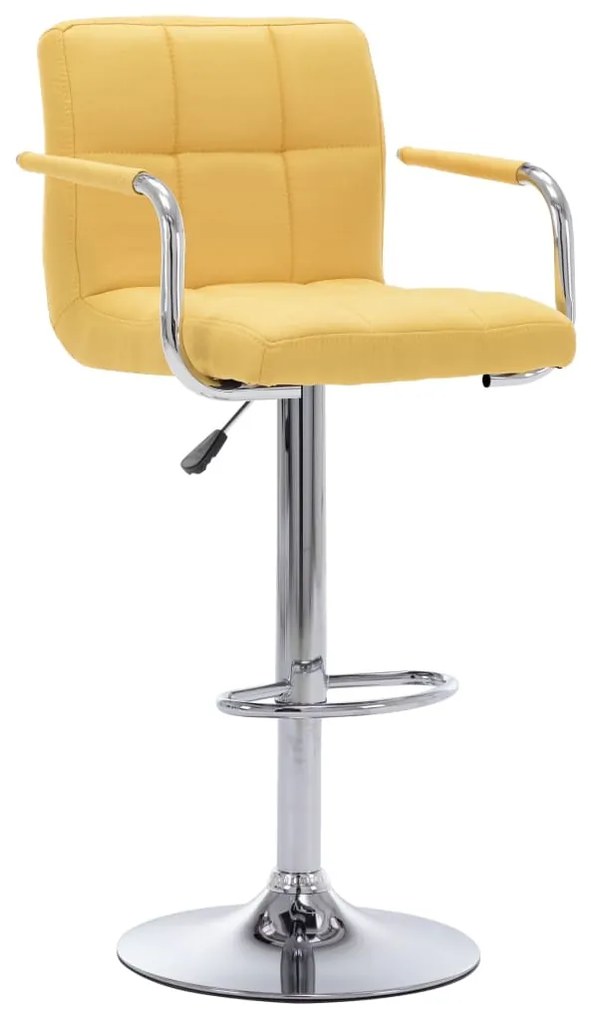 283416 vidaXL Cadeira de bar tecido amarelo