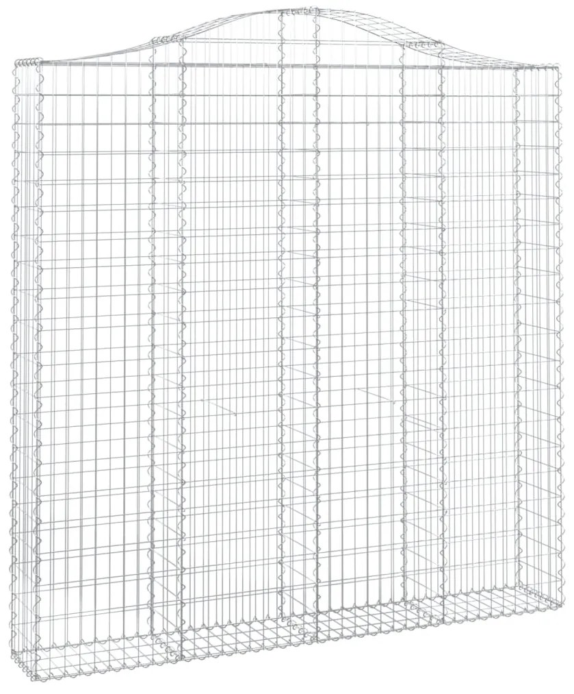 Cestos gabião arqueados 2pcs 200x30x200/220cm ferro galvanizado