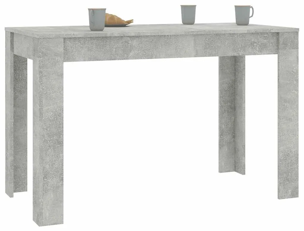 Mesa de jantar 120x60x76 cm derivados de madeira cinza cimento