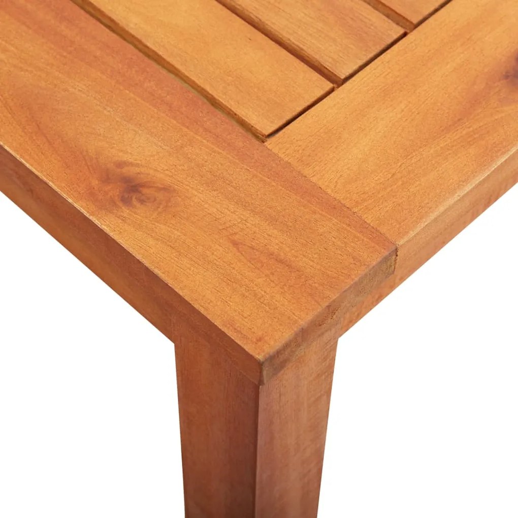 7 pcs conjunto de jantar exterior c/ almofadões acácia maciça