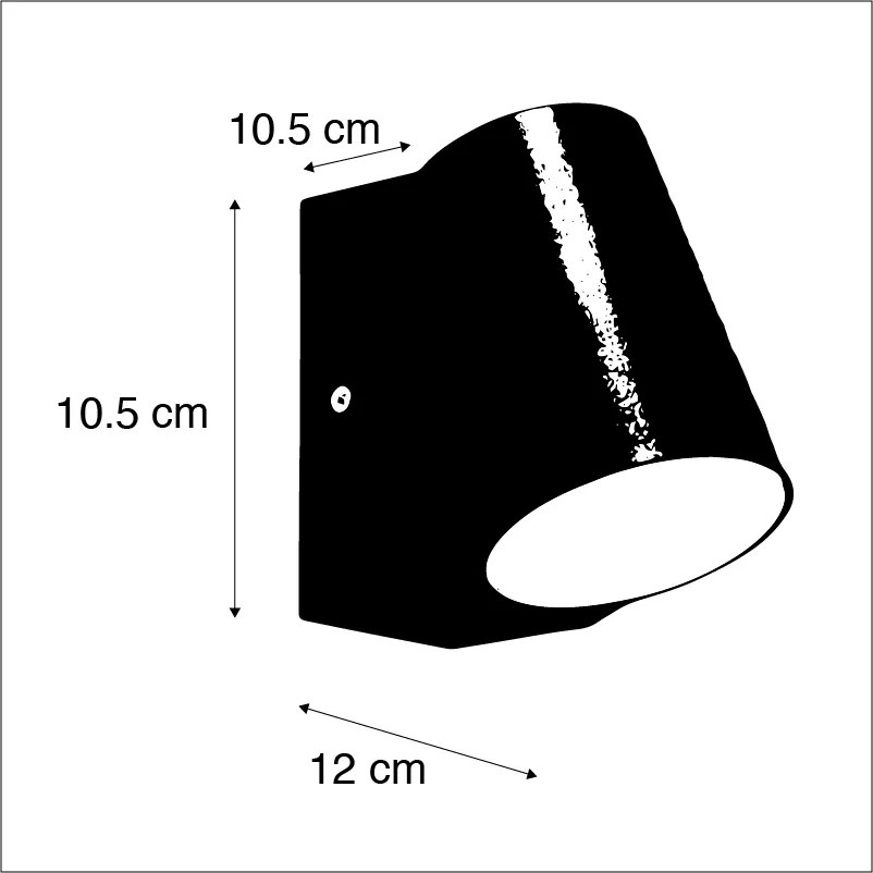 Candeeiro de parede exterior moderno antracite com LED incluído - Uma Moderno