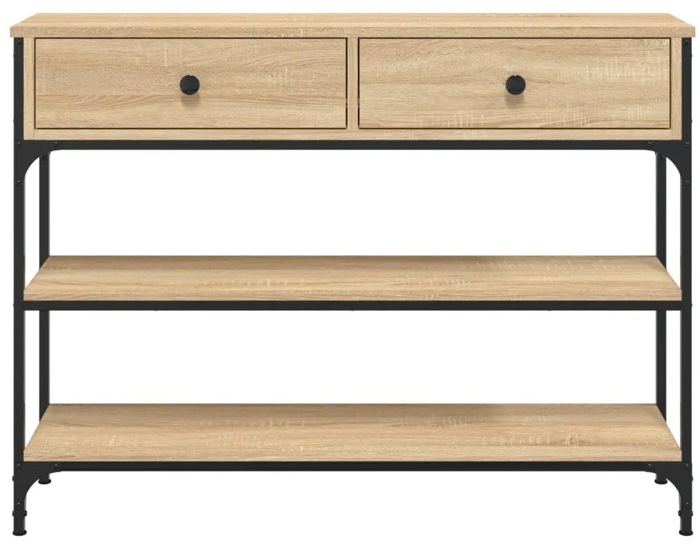 Mesa consola 100x25x75 cm derivados de madeira carvalho sonoma
