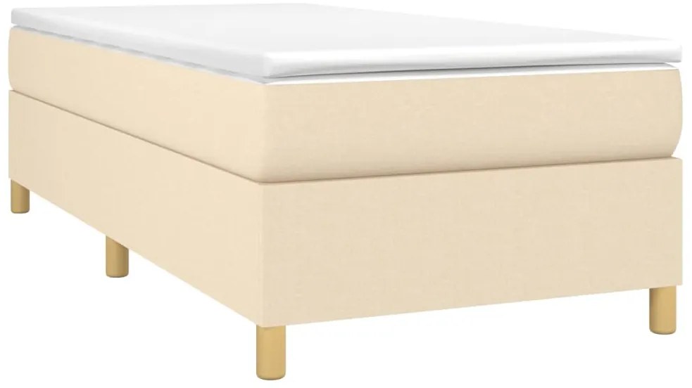 Cama com molas/colchão 90x190 cm tecido cor creme