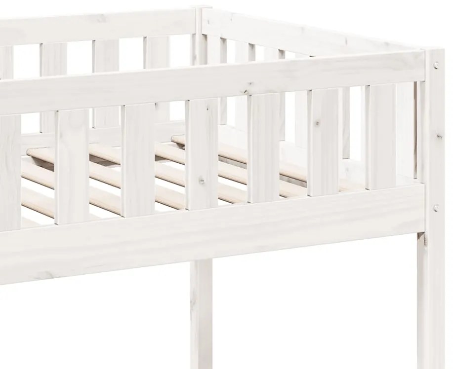 Cama de criança sem colchão 90x190 cm pinho maciço branco
