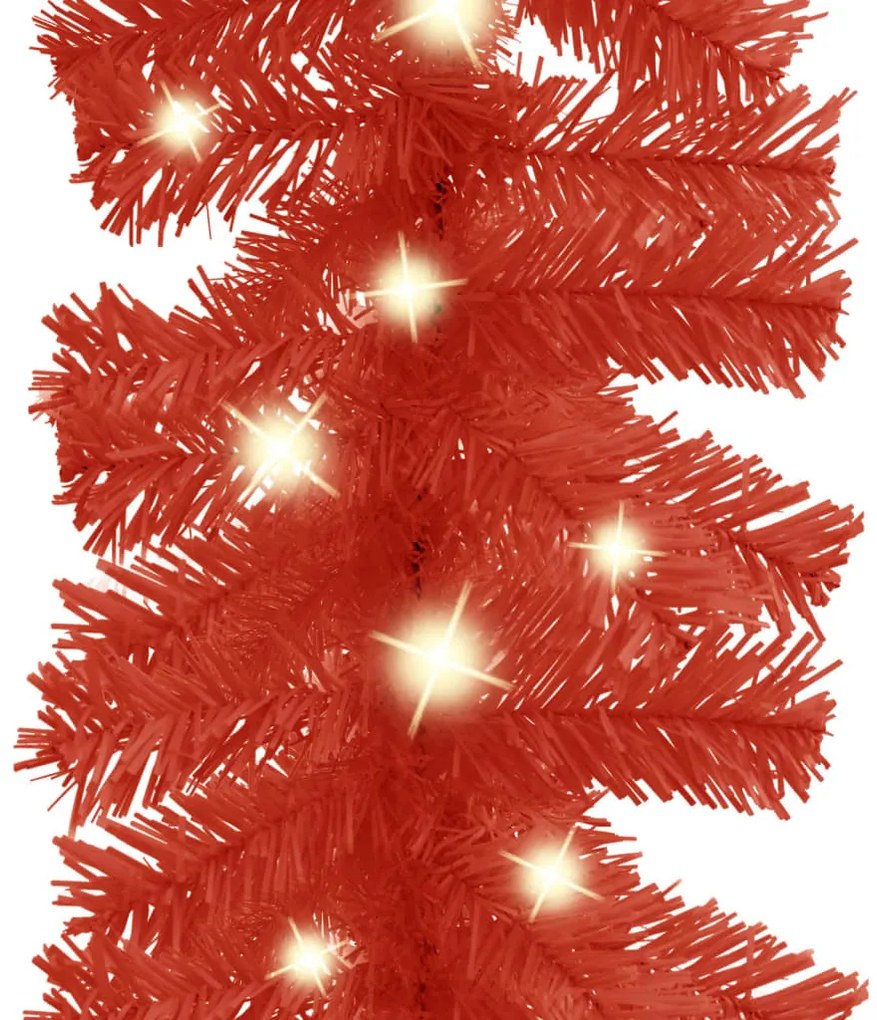 Grinalda de Natal com luzes LED 20 m vermelho