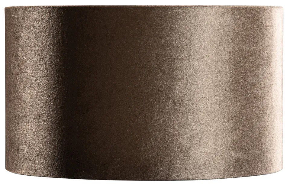 Abajur de Veludo Castanho com Interior Dourado 35/35/20