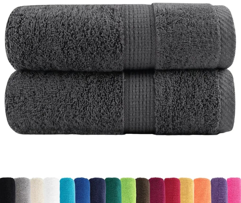 Toalhas de mãos premium SOLUND 2 pcs 30x30cm 600g/m2 antracite
