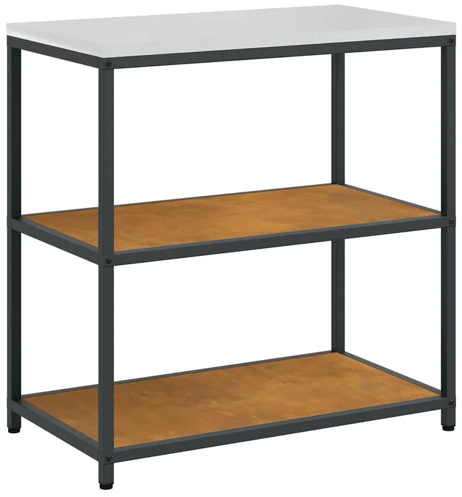 Conjunto de Armazenamento de Cozinha 3 pcs Ferro Enferrujado