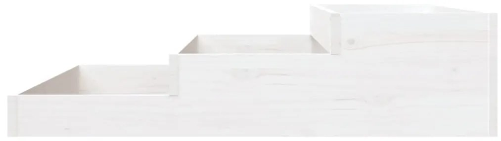 Vaso/floreira 107x107x27 cm pinho maciço branco