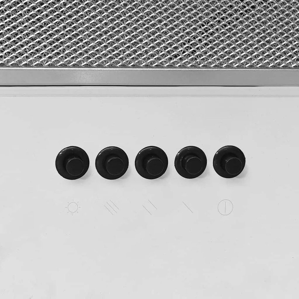 Exaustor de parede 90cm aço inoxidável e vidro temperado branco