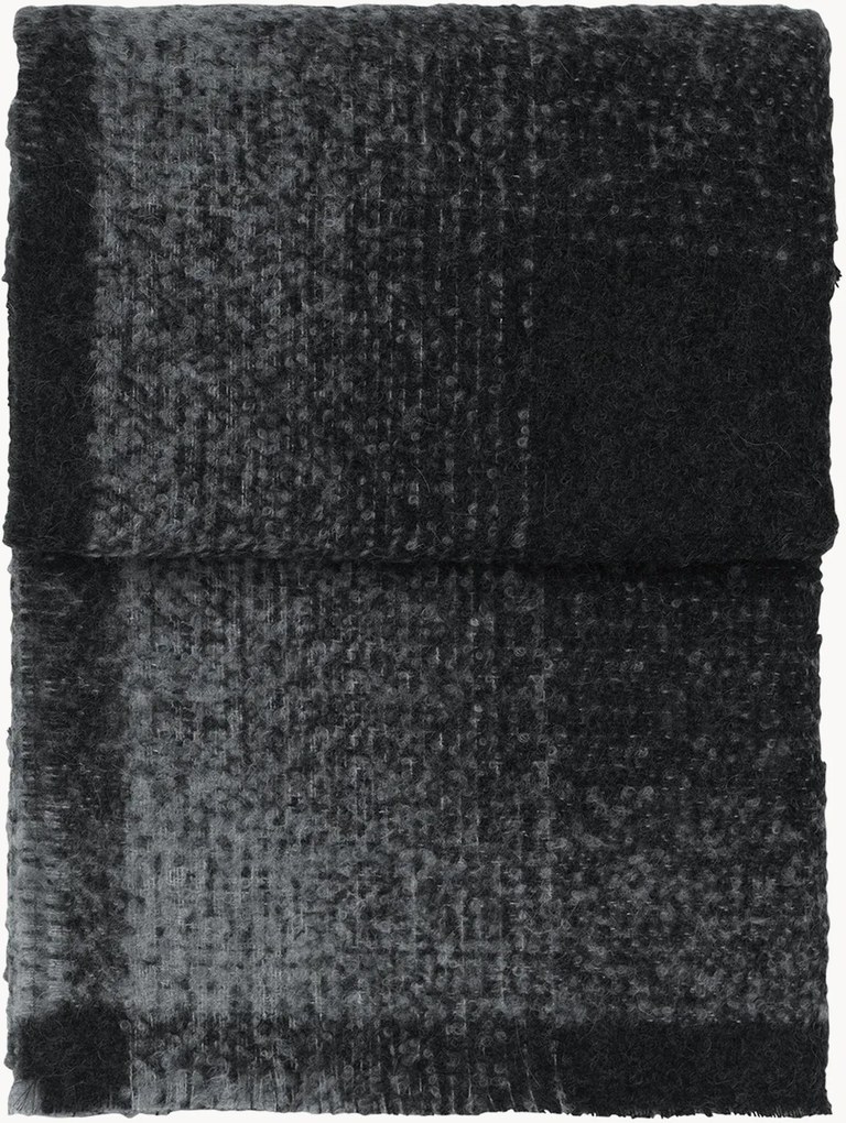 Manta bouclé em lã de alpaca Volcanic