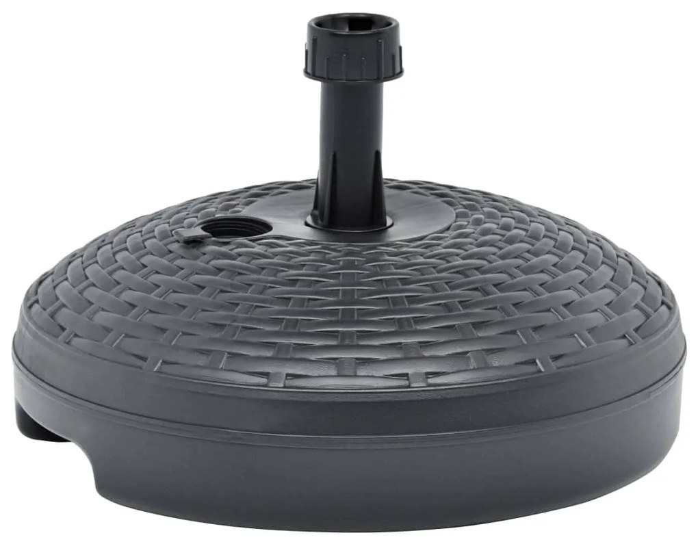 Base guarda-sol c/ areia/água 20 L plástico vime antracite