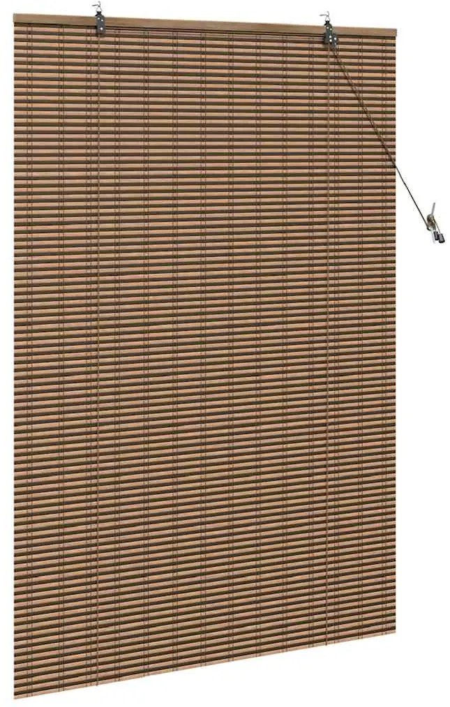 Persiana de Janela com cortinas Manual Castanho 110 x 160 cm Bambu