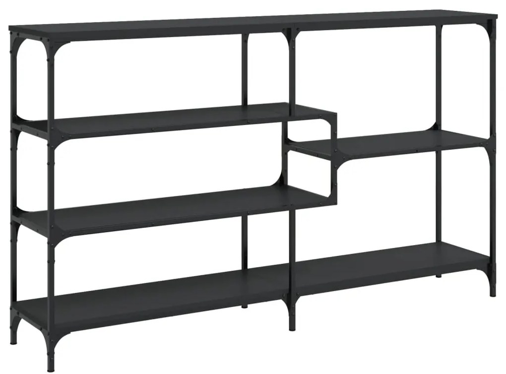 Mesa consola 160x32x95 cm derivados de madeira preto